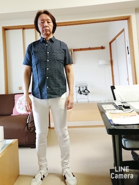 「Buffalo Bobs（バッファローボブズ）のアイテム（パンツ）」を使った、TAOsanさん（メンズ・172cm）の春コーディネート