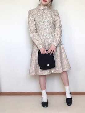 「ESPERANZA（エスペランサ）のアイテム（ローファー）」を使った、紗な さん（レディース・148cm）の春コーディネート