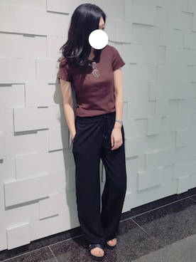 「MONKI（モンキ）のアイテム（シューズ）」を使った、ゆいさん（レディース・162cm）の夏コーディネート