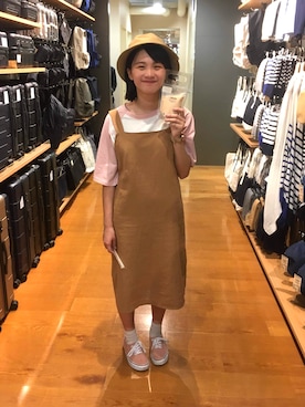 「MUJI」｜「アイテム（その他シューズ）」を使った、宣hsuanさん（レディース・158cm）の夏コーディネート