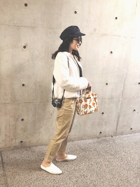 「Rodeo Crowns（ロデオクラウンズ）のアイテム（スリッポン）」を使った、likuさん（レディース・155cm）の秋コーディネート