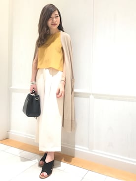 「URBAN RESEARCH ROSSO WOMEN（アーバンリサーチ　ロッソ）のアイテム（サンダル）」を使った、ROSSOルミネ有楽町店さん（レディース・157cm）の春コーディネート