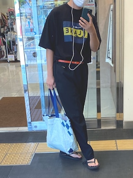 「STUDIOUS（ステュディオス）のアイテム（バッグ）」を使った、くろさん（メンズ・172cm）の夏コーディネート
