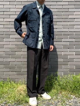「春めきシューズ」｜「アイテム（ブルゾン）」を使った、くろさん（メンズ・172cm）の春コーディネート