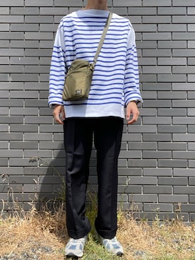 「LENO（リノ）のアイテム（トップス）」を使った、くろさん（メンズ・172cm）の春コーディネート