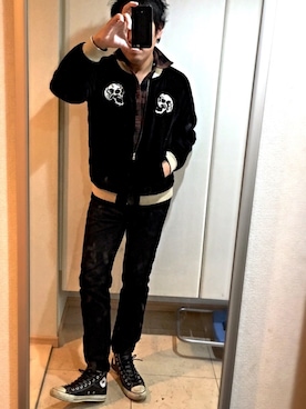 「RUDE GALLERY（ルードギャラリー）のアイテム（その他アウター）」を使った、Masato Kurosakiさん（メンズ・174cm）の冬コーディネート
