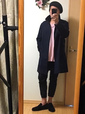 「ベレー帽推奨委員会」｜「アイテム（その他アウター）」を使った、Masato Kurosakiさん（メンズ・174cm）の春コーディネート