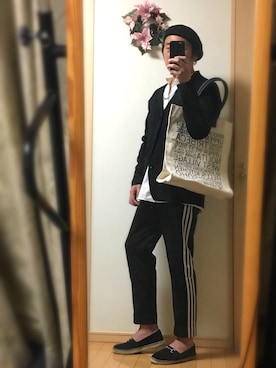 「ベレー帽推奨委員会」｜「アイテム（その他シューズ）」を使った、Masato Kurosakiさん（メンズ・174cm）の春コーディネート