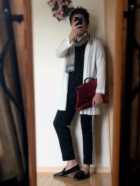 「Herve Chapelier（エルベシャプリエ）のアイテム（バッグ）」を使った、Masato Kurosakiさん（メンズ・174cm）の春コーディネート