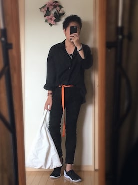 「フロントイン」｜Masato Kurosakiさん（メンズ・174cm）の夏コーディネート