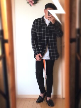 「BEAMS（ビームス）のアイテム（ハンチング/ベレー帽）」を使った、Masato Kurosakiさん（メンズ・174cm）の秋コーディネート
