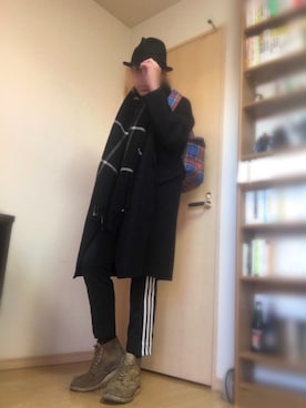 「ジャージーパンツ」｜「アイテム（ブーツ）」を使った、Masato Kurosakiさん（メンズ・174cm）の冬コーディネート