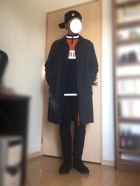 「GU ニット」｜Masato Kurosakiさん（メンズ・174cm）の冬コーディネート