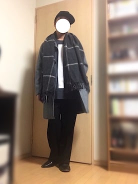 「グレーコーデ」｜「アイテム（トレンチコート）」を使った、Masato Kurosakiさん（メンズ・174cm）の冬コーディネート