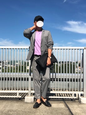 「ペールトーン」｜「アイテム（スリッポン）」を使った、Masato Kurosakiさん（メンズ・174cm）の夏コーディネート