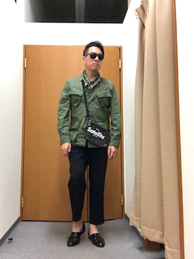 「ミリタリーアウター」｜Masato Kurosakiさん（メンズ・174cm）の春コーディネート