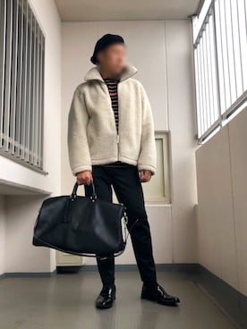 「ボストンバッグ」｜「アイテム（その他アウター）」を使った、Masato Kurosakiさん（メンズ・174cm）の秋コーディネート