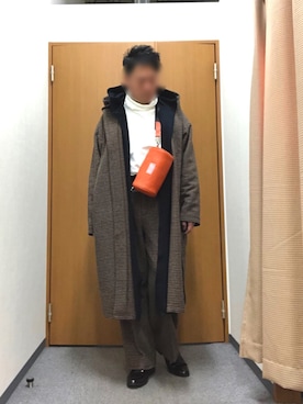 「MB（エムビー）のアイテム（その他アウター）」を使った、Masato Kurosakiさん（メンズ・174cm）の冬コーディネート
