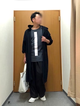 「ゆったりシルエット」｜「アイテム（スラックス）」を使った、Masato Kurosakiさん（メンズ・174cm）の春コーディネート