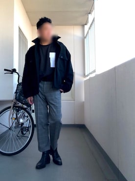 「MB（エムビー）のアイテム（その他アウター）」を使った、Masato Kurosakiさん（メンズ・174cm）の秋コーディネート