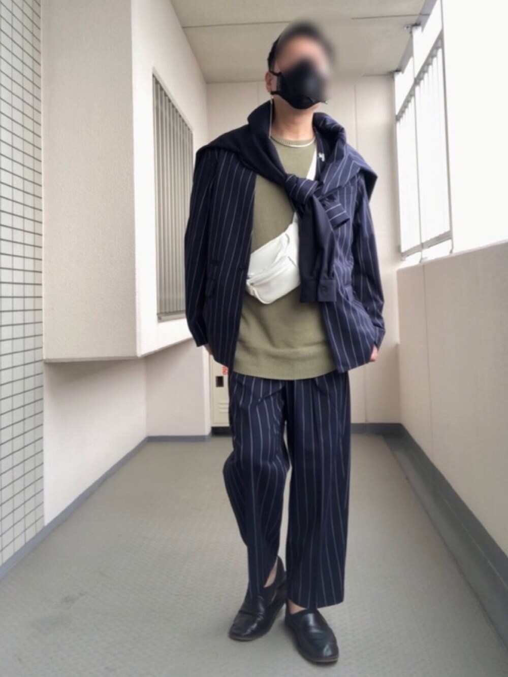 GU × ミハラヤスヒロ セットアップ(ノーカラージャケットとワイド