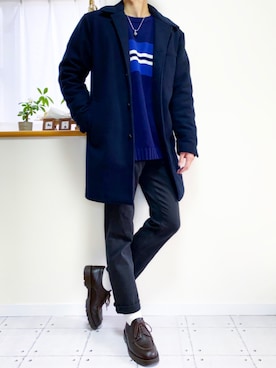 「UNIQLO（ユニクロ）の50色ソックス（消臭機能付き）（ソックス/靴下）」を使った、TAKUさん（メンズ・175cm）の冬コーディネート