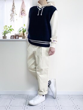 「CIAOPANIC TYPY（チャオパニックティピー）のアイテム（チノパンツ）」を使った、TAKUさん（メンズ・175cm）の春コーディネート