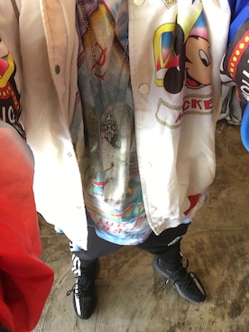 「古着屋さん」｜「アイテム（ジャケット/アウター）」を使った、古着屋MOTHEREARTHさん（メンズ・165cm）の春コーディネート
