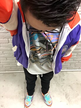 「古着屋さん」｜「アイテム（ジャケット/アウター）」を使った、古着屋MOTHEREARTHさん（メンズ・165cm）の春コーディネート