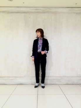 「NARACAMICIE（ナラカミーチェ）のアイテム（テーラードジャケット）」を使った、skさん（レディース・160cm）の冬コーディネート