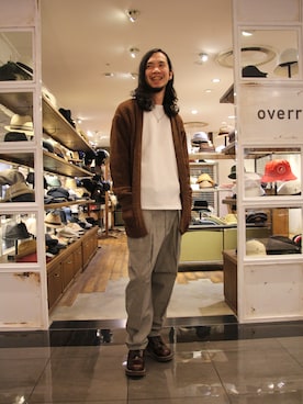 「アイテム（カーディガン/ボレロ）」を使った、Taichiさん（メンズ・177cm）の春コーディネート