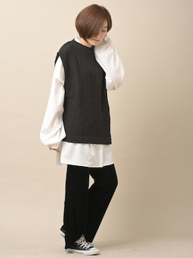 「rps（アールピーエス）のアイテム（パンツ）」を使った、rps_maniaさん（レディース・161cm）の秋コーディネート