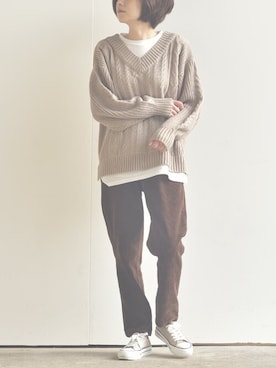 「rps（アールピーエス）のアイテム（パンツ）」を使った、rps_maniaさん（レディース・161cm）の冬コーディネート