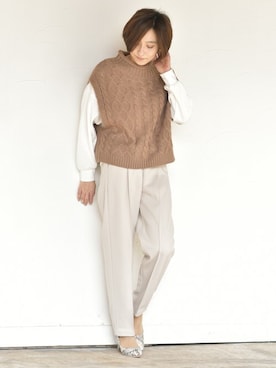 「rps（アールピーエス）のアイテム（パンツ）」を使った、rps_maniaさん（レディース・161cm）の冬コーディネート