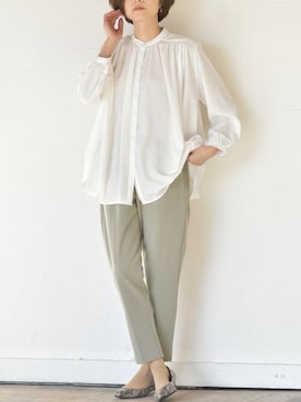 「バンドカラー」｜rps_maniaさん（レディース・161cm）の冬コーディネート