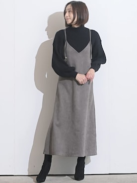 「rps（アールピーエス）のアイテム（ワンピース）」を使った、rps_maniaさん（レディース・161cm）の冬コーディネート