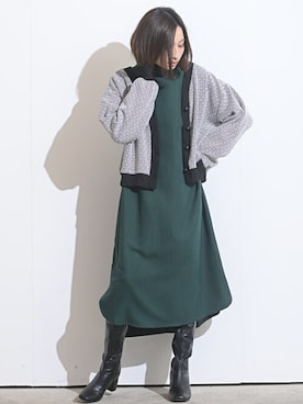 「rps（アールピーエス）のアイテム（カーディガン/ボレロ）」を使った、rps_maniaさん（レディース・161cm）の冬コーディネート