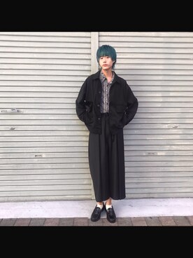 「SPINNS（スピンズ）のアイテム（ブルゾン）」を使った、迟骋さん（メンズ・178cm）の秋コーディネート