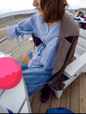「OZOC（オゾック）のアイテム（トレンチコート）」を使った、MOさん（レディース・163cm）の春コーディネート
