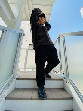 「USEDo（ユーズド）のアイテム（トップス）」を使った、SteedTokyo さん（メンズ・165cm）の春コーディネート