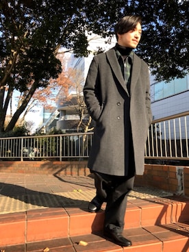 「tk.TAKEO KIKUCHI（ティーケータケオキクチ）のアイテム（その他アウター）」を使った、TERAさん（メンズ・170cm）の冬コーディネート