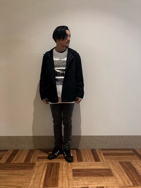 「tk.TAKEO KIKUCHI（ティーケータケオキクチ）のアイテム（スウェット）」を使った、TERAさん（メンズ・170cm）の冬コーディネート