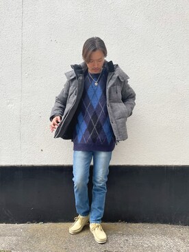 「tk.TAKEO KIKUCHI（ティーケータケオキクチ）のアイテム（ブルゾン）」を使った、TERAさん（メンズ・170cm）の秋コーディネート