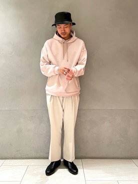 「tk.TAKEO KIKUCHI（ティーケータケオキクチ）のアイテム（帽子）」を使った、TERAさん（メンズ・170cm）の冬コーディネート