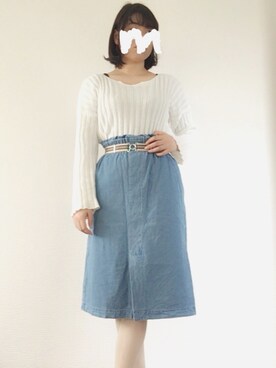 「白タイツ」｜ももかさん（レディース・166cm・10代）の春コーディネート