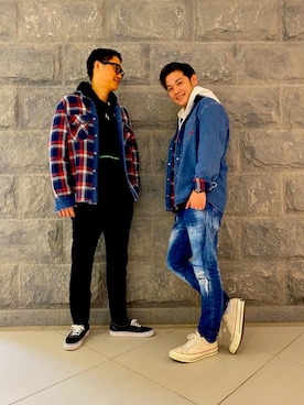 「DIESEL（ディーゼル）のアイテム（シャツ/ブラウス）」を使った、Ko-ta-さん（メンズ・171cm）の春コーディネート