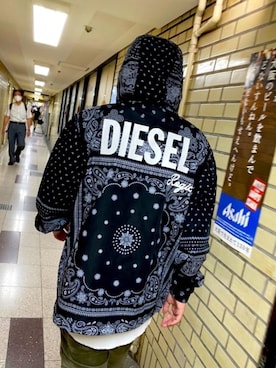 「DIESEL（ディーゼル）のアイテム（ナイロンジャケット）」を使った、Ko-ta-さん（メンズ・171cm）の秋コーディネート