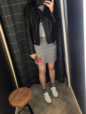 「PULL&BEAR（プルアンドベア）のアイテム（アンダーウェア）」を使った、呵呵喝喝呵喝赫哒さん（レディース・170cm）の秋コーディネート