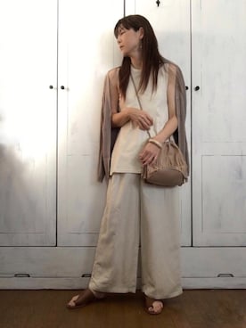 「大人リラックス」｜まゆみんさん（レディース・160cm）の夏コーディネート