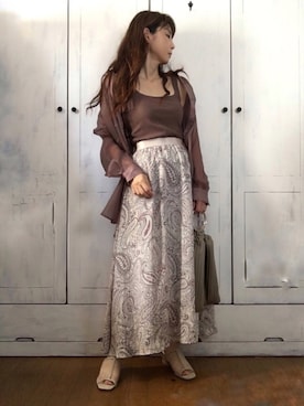 「アイテム（タンクトップ）」を使った、まゆみんさん（レディース・160cm・40代）の夏コーディネート